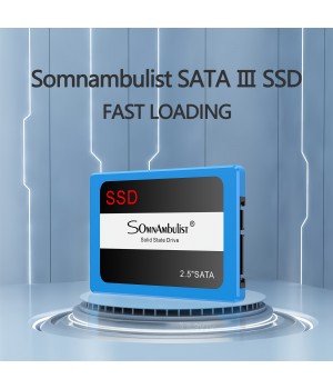 Blue SSD 480GB SATA III 6Gb/s Internal Solid State Hard Drive 2.5inch 7mm(0.28inch) Read Speed Up To 550Mb/s 3D NAND For Laptop And Pc Somnambulist H650